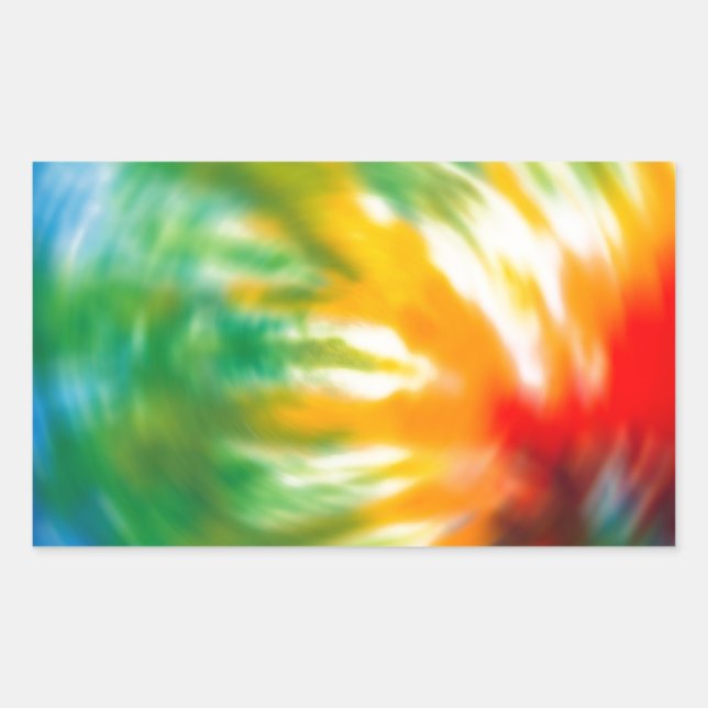 Krawatte Dyed Time Rechteckiger Aufkleber (Vorderseite)