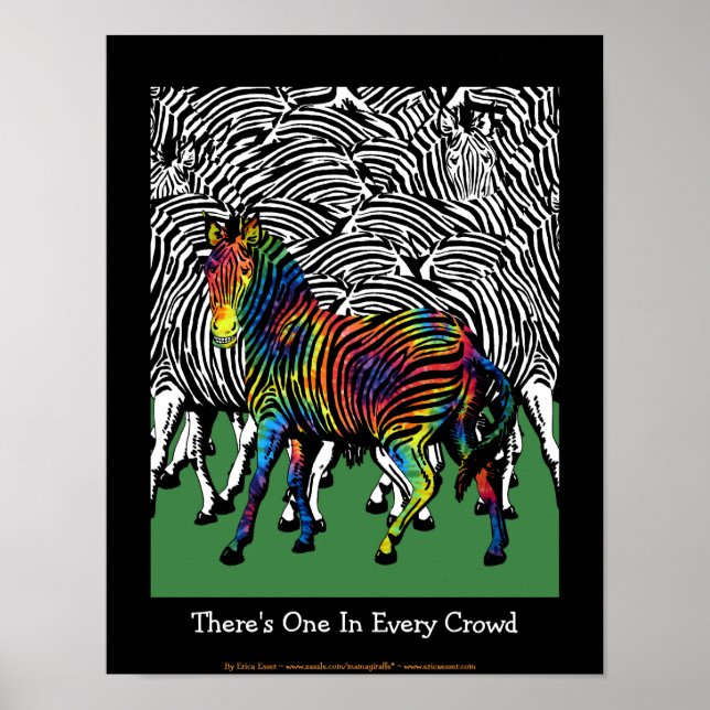 Krawatte-Dyed Zebra Poster (Vorne)
