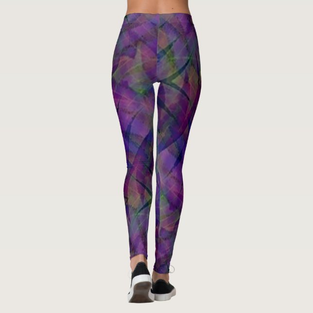 Krawatte Dyed Zig Zag Muster Leggings (Rückseite)