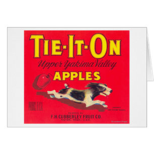 Krawatte es auf Apple-Aufkleber (rot) - Tieton, WA