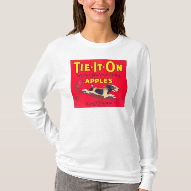 Krawatte es auf Apple-Aufkleber (rot) - Tieton, WA T-Shirt (Vorderseite)