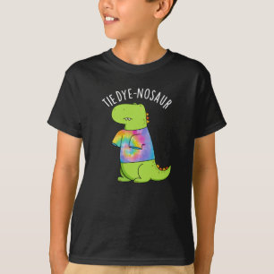 Krawatte-Farbstoff-Nosaur Funny Dinosaur Pun Dark T-Shirt