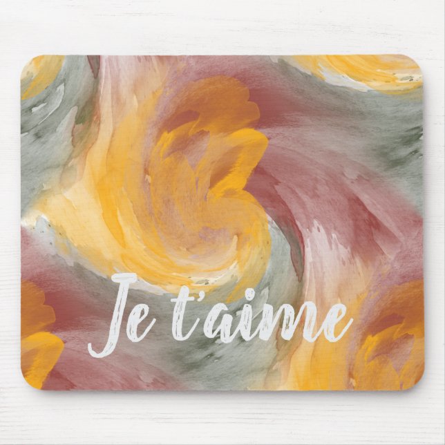 Krawatte-Farbton Orange Grüne Farbe Wasser Farbe i Mousepad (Vorne)