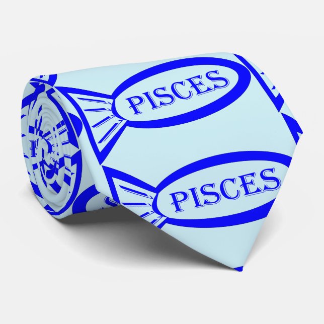 Krawatte "Fisces Star Sign Fish (Gerollt)