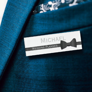 Krawatte für den Hochzeitsplaner Magnetname Tag Namenschild