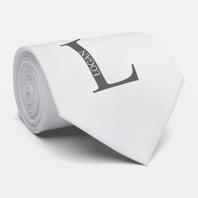 Krawatte für personalisierte Monogramm und Name (Gerollt)