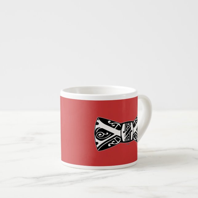 Krawatte für Schwarzweiß Espressotasse (Vorderseite Rechts)