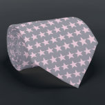 Krawatte für Silver- und LightPink-Sterne-Muster<br><div class="desc">Krawatte für Silver- und LightPink-Sterne-Muster</div>