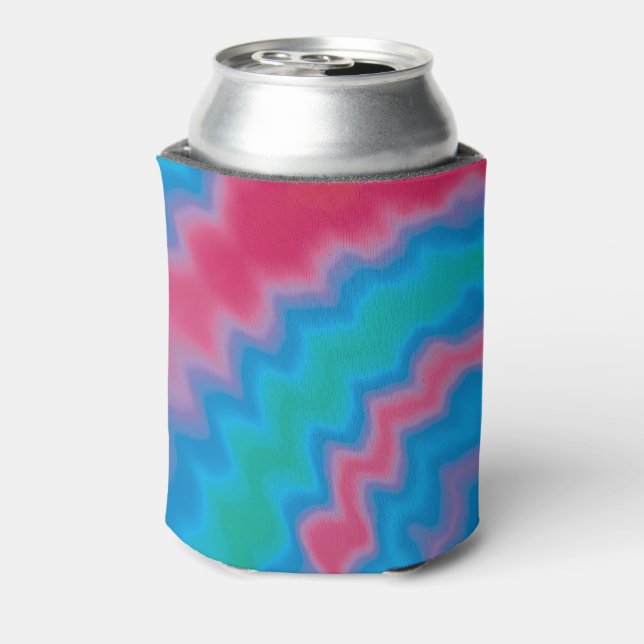 Krawatte gefärbt groovy funky Retro Swirt cool mod Dosenkühler (Kanne Rückseite)
