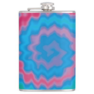 Krawatte gefärbt groovy funky Retrowirl cool Flachmann