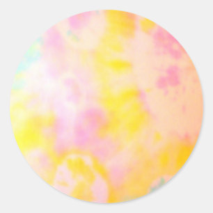 Krawatte gefärbte gelbe Aquarell ähnliche Runder Aufkleber