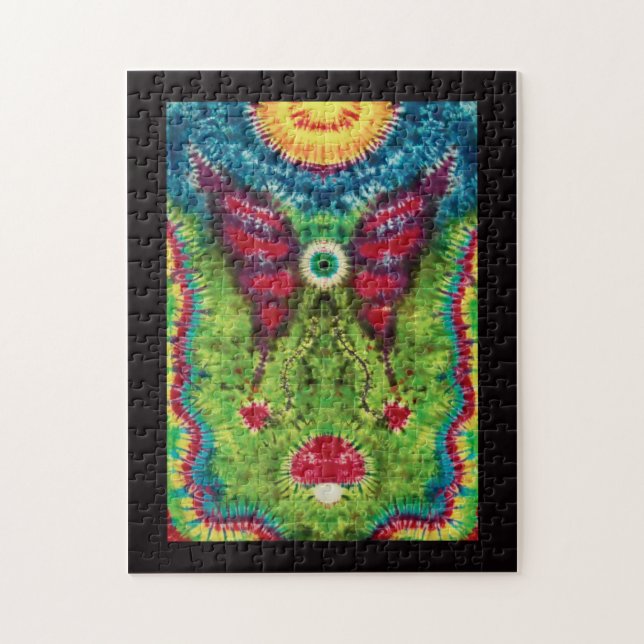 Krawatte gefärbtes "fliegender Augapfel-" (Vertikal)