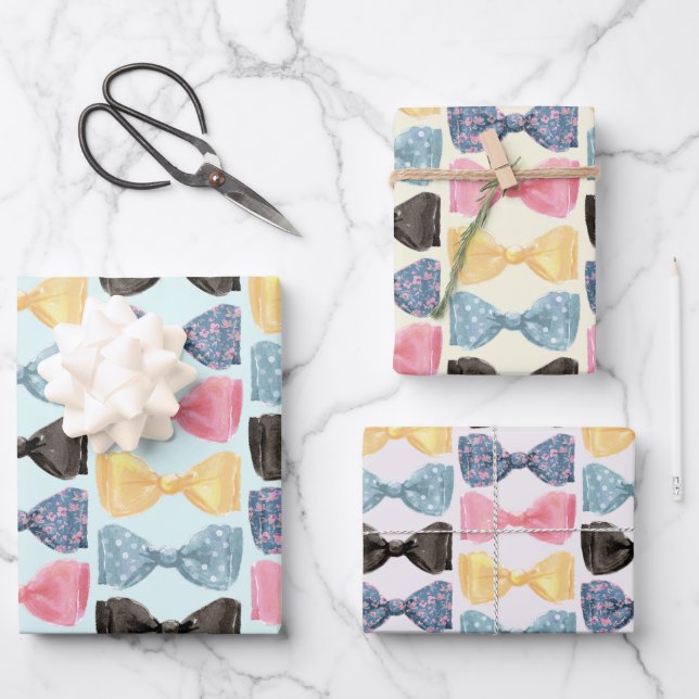 Krawatte Geschenkpapier Set (Vorderseite)