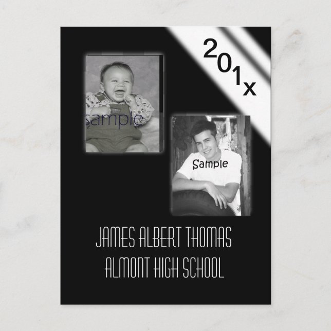 Krawatte Grad Card Ankündigungspostkarte (Vorderseite)