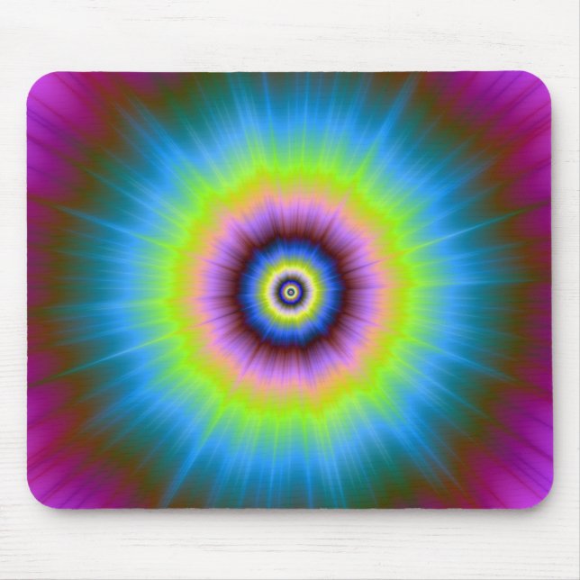 Krawatte in blau-rosa-gelben Mousepad (Vorne)