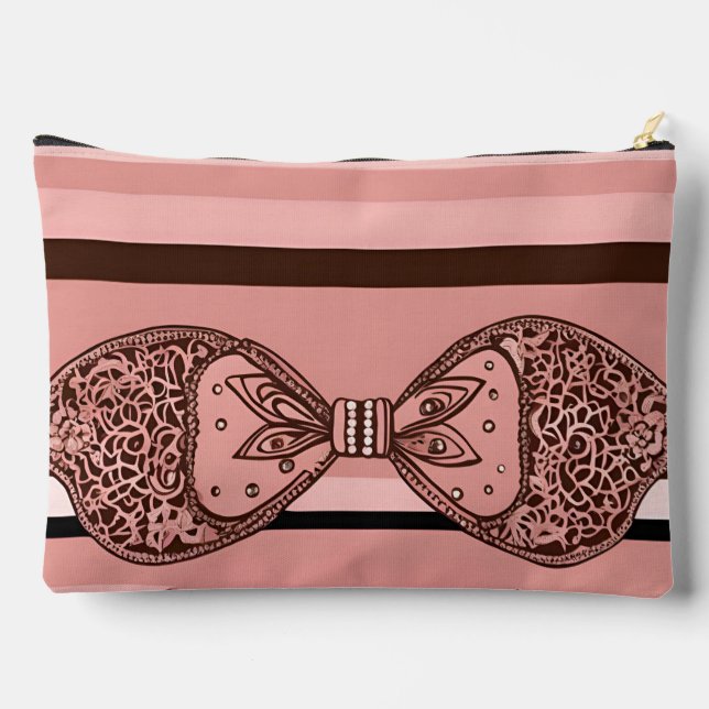 Krawatte in rosa KI Zubehörtasche (Rückseite)