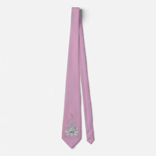 Krawatte Lotus & Schlange in Rosa