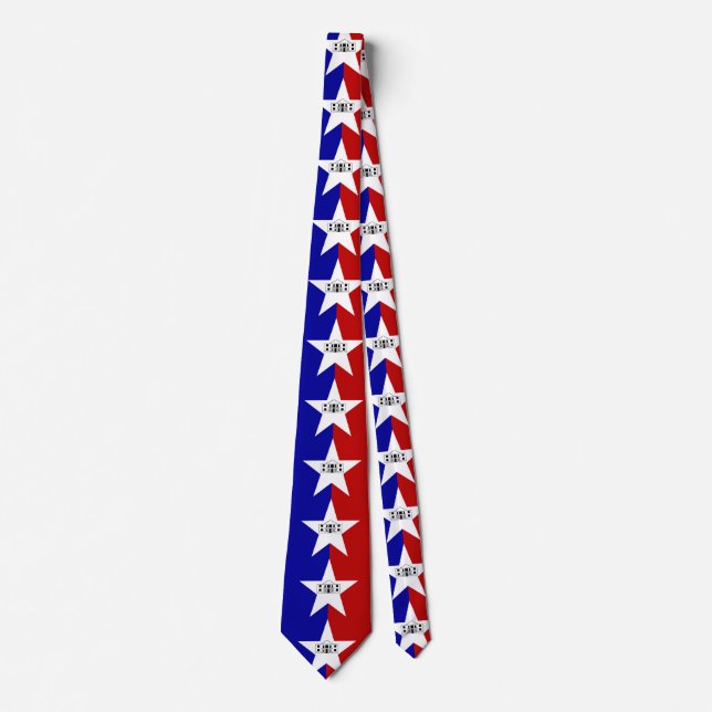Krawatte mit der Flagge von San Antonio, Texas, US (Vorderseite)
