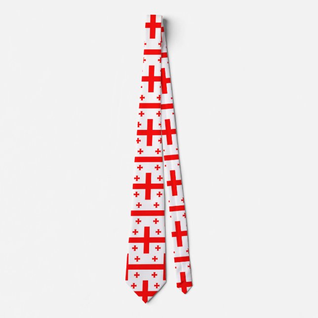 Krawatte mit der georgischen Flagge (Vorderseite)
