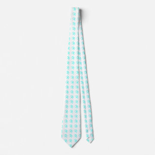 Krawatte mit gefleckten Cyan-Twirbeln