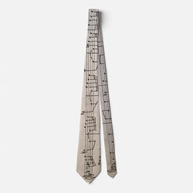 Krawatte mit Handkopie von Bach von Tony Cimino (Vorderseite)