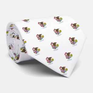Krawatte mit Illinois-Flagge