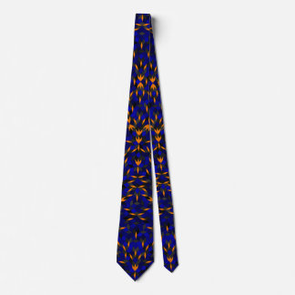 Krawatte mit orangen und blauen Diamanten