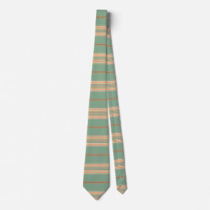 Krawatte Moss Green und White Strip
