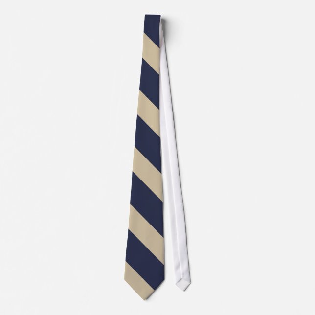 Krawatte Navy und Pale Gold (Vorderseite)