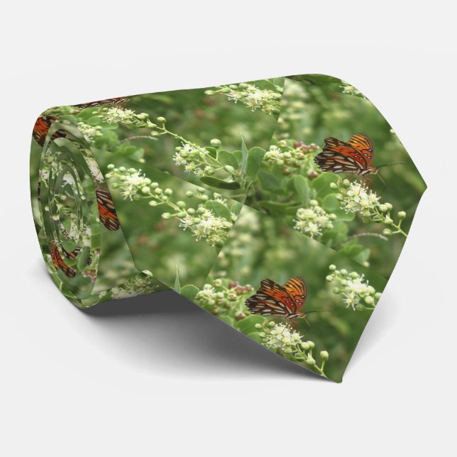 Krawatte, Orange Butterfly, Damen, Frauen Krawatte (Gerollt)