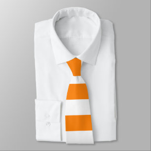 Krawatte Orange und Weiß Streifen