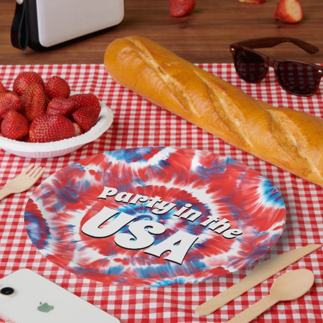 Krawatte Pappteller (Picknick)