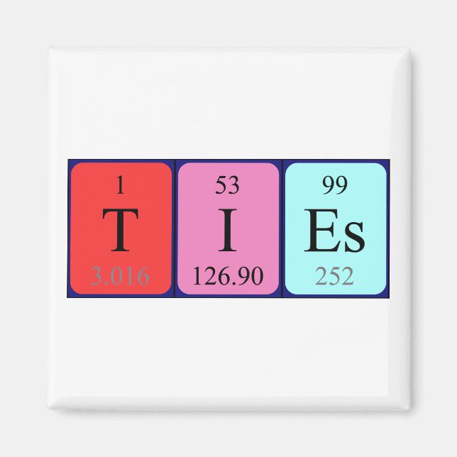 Krawatte Periodenmagnet Magnet (Vorne)