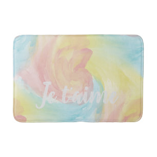 Krawatte Retro Pastel Painterly Wasserfarbe in Lie Badematte