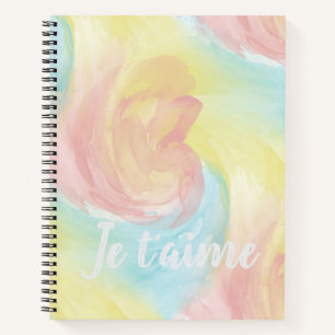 Krawatte Retro Pastel Painterly Wasserfarbe in Lie Notizbuch