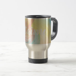 Krawatte Retro Pastel Painterly Wasserfarbe in Lie Reisebecher