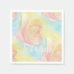 Krawatte Retro Pastel Painterly Wasserfarbe in Lie Serviette