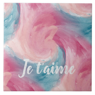 Krawatte rosa und blau-painterly Wasserfarbe in Li Fliese