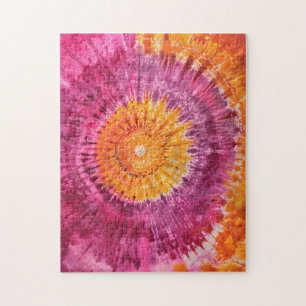 Krawatte rosa und orange Swirl