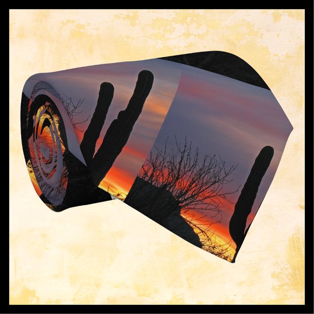 Krawatte, Saguaro Cactus, Südwesten, Musterwiederh Krawatte (Von Creator hochgeladen)