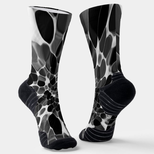 Krawatte schwarz-weiß socken (Gewinkelt)
