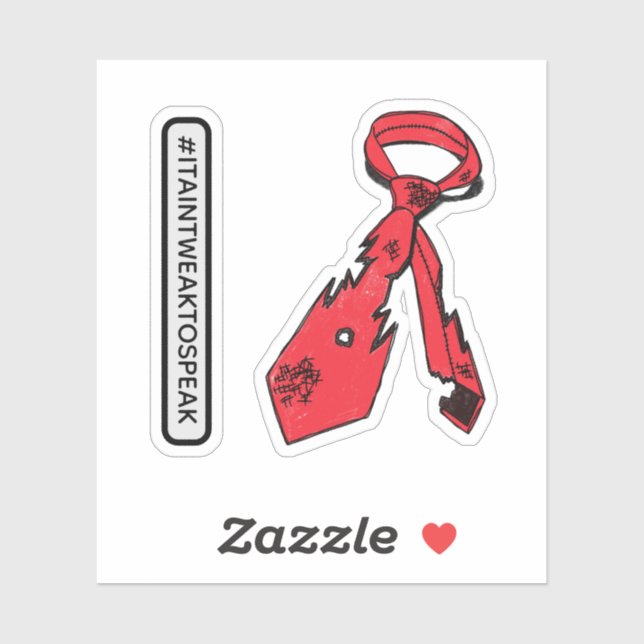 Krawatte "Scuffe and Torn" Aufkleber (Blatt)