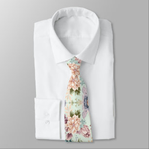 KRAWATTE "SOFT SAGE FLORAL BOTANICAL 2 MENS"