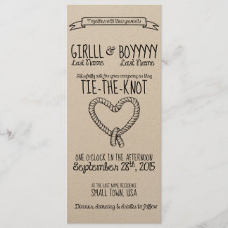 Krawatte-the-Knot-Hochzeit-Einladung Einladung