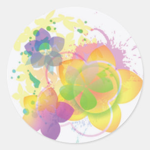 Krawatte-Tote Blume 2 Runder Aufkleber