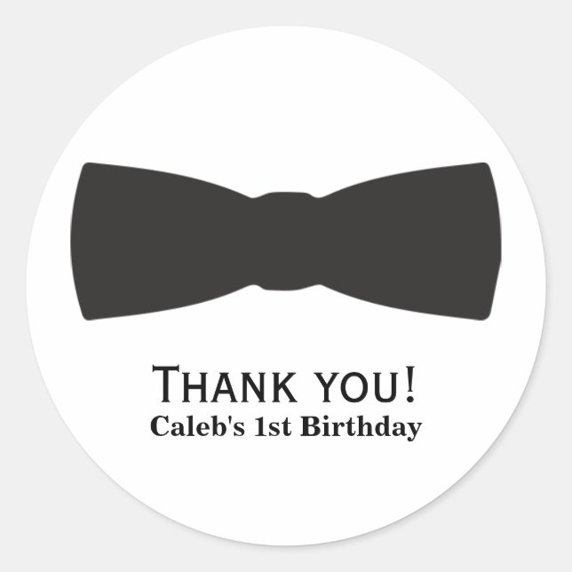Krawatte Tuxedo Boys Gastgeschenk Runder Aufkleber (Vorderseite)