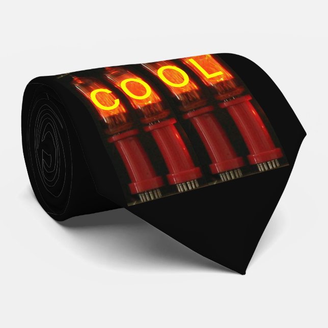 Krawatte von Nixie Tubes individuell anpassbar (Gerollt)
