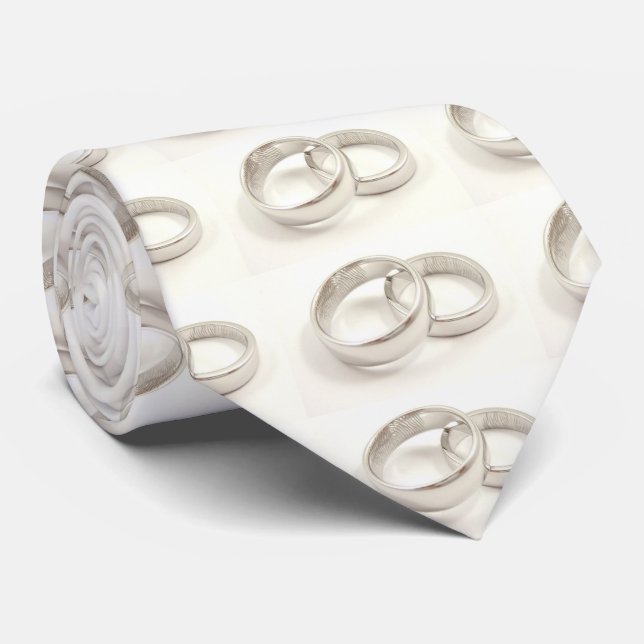 KRAWATTE "WEDDING RINGS" FÜR GRUPPEN UND BENUTZER (Gerollt)
