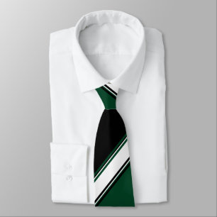 Krawatte White Black und Evergreen II