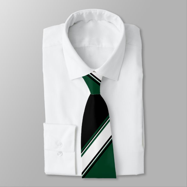 Krawatte White Black und Evergreen II (Gebunden)